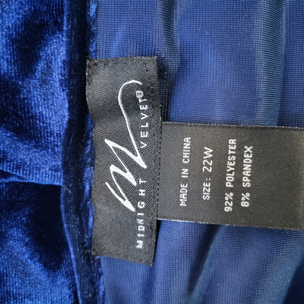 Midnight Velvet Royal Blue Velvet Dress - Picture 2 of 8